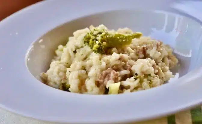 RISOTTO con SALCHICHA y BROCOLI RECETA THERMOMIX