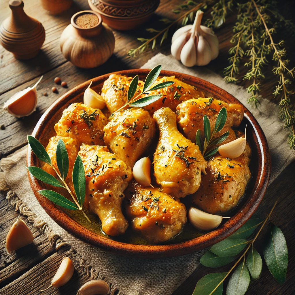 POLLO AL AJILLO RECETA PARA THERMOMIX