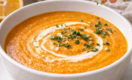CREMA de ZANAHORIAS y NARANJA