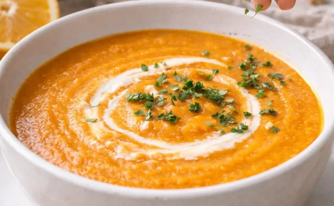 CREMA de ZANAHORIAS y NARANJA