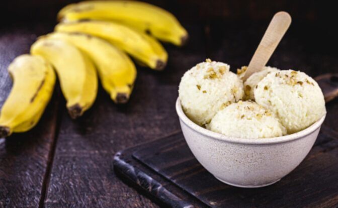 helado rapido de platano