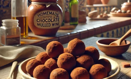Trufas de Chocolate y Vino Caliente