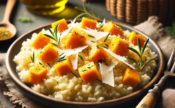 Risotto de Calabaza con Parmesano y Vinagre Balsámic