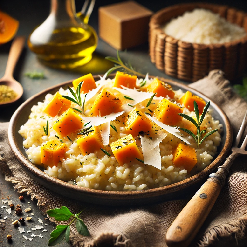 Risotto de Calabaza con Parmesano y Vinagre Balsámic