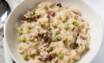 ARROZ con GUISANTES y JAMON