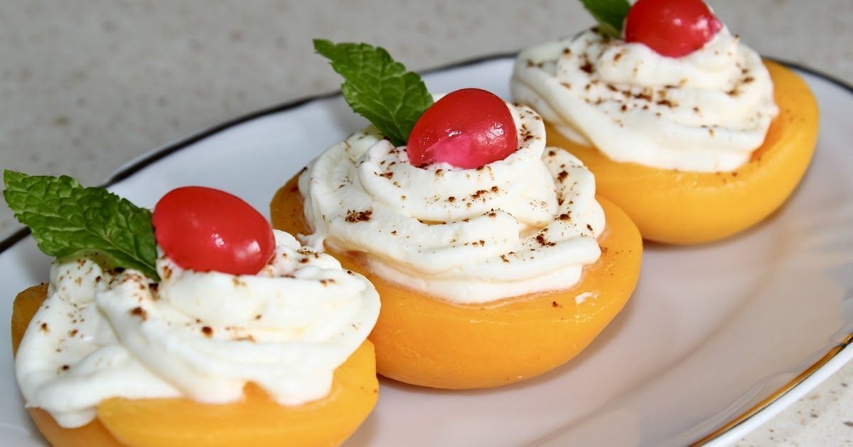 MELOCOTONES RELLENOS DE QUESO