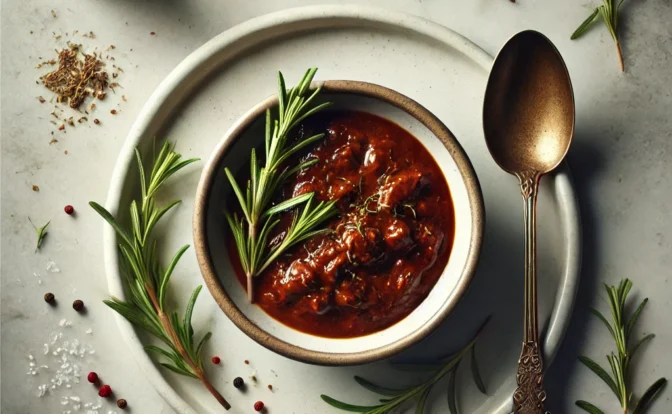 SALSA DE CARNE AROMATIZADA AL ROMERO