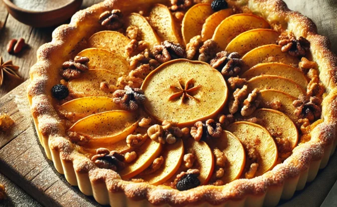 TARTA de MANZANA y HOJALDRE