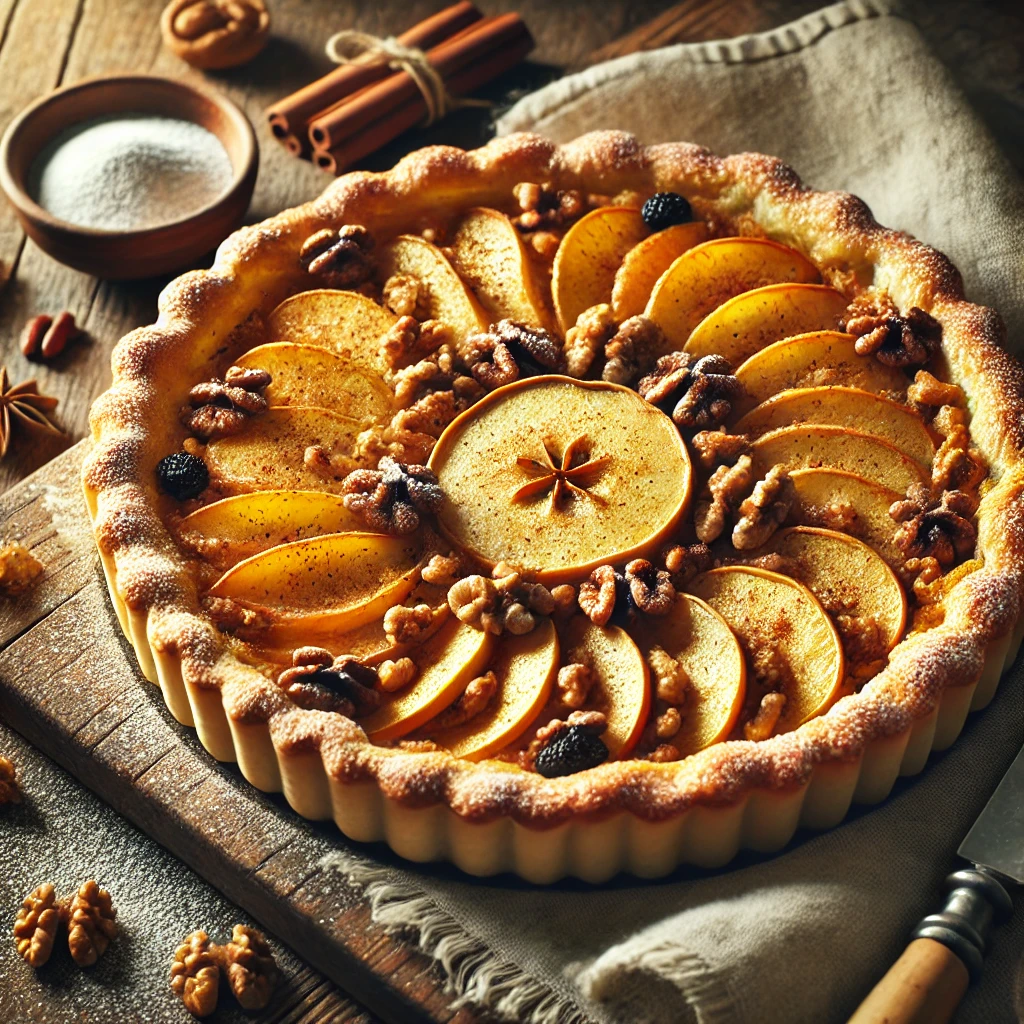 TARTA de MANZANA y HOJALDRE