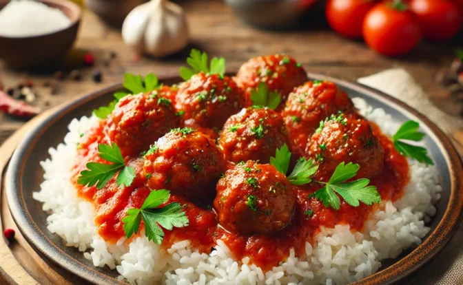 albondigas al Varoma con salsa casera