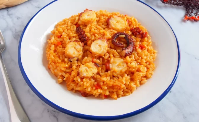arroz con pulpo