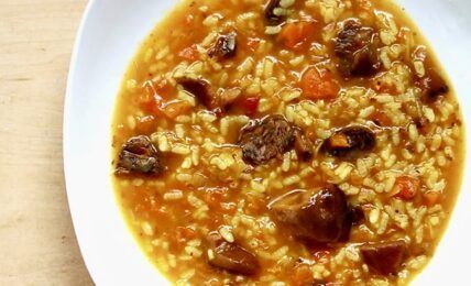 arroz con setas