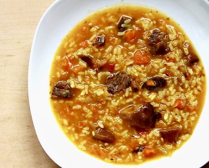 arroz con setas