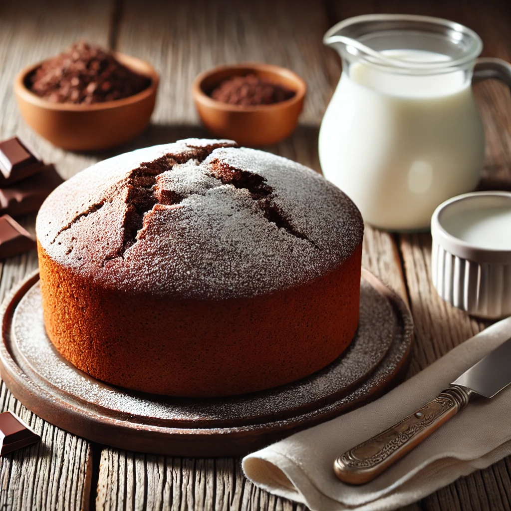 bizcocho de chocolate con leche