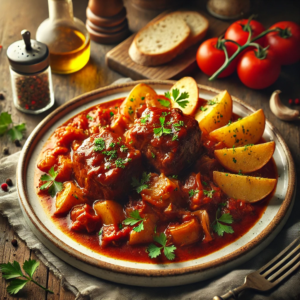carrilleras con salsa de tomate