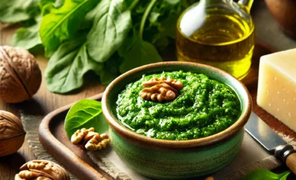 pesto de berros y nueces