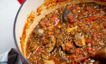 ragú de champiñones y nueces