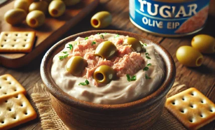 salsa de yogur atun y aceitunas