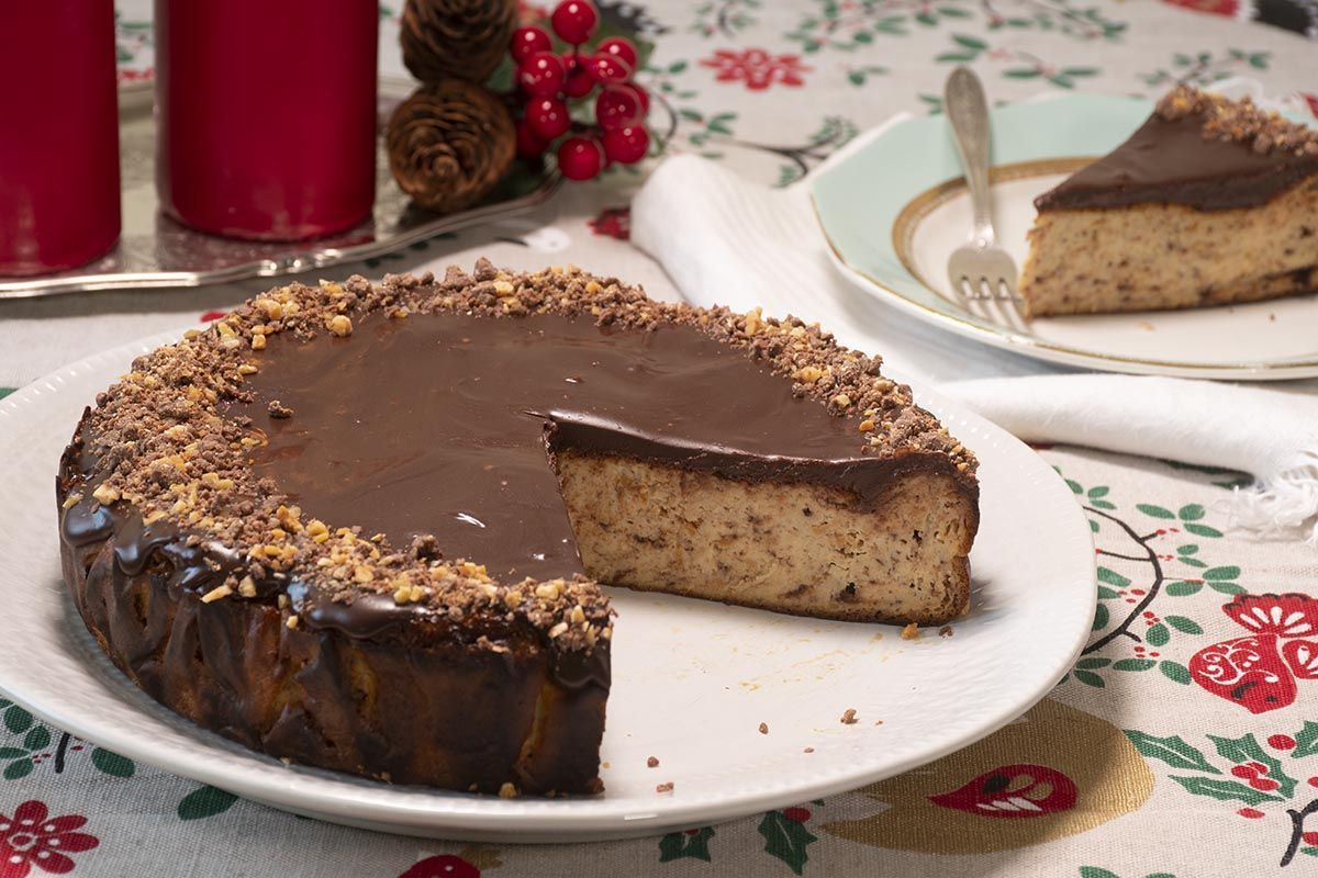 tarta de queso de turron