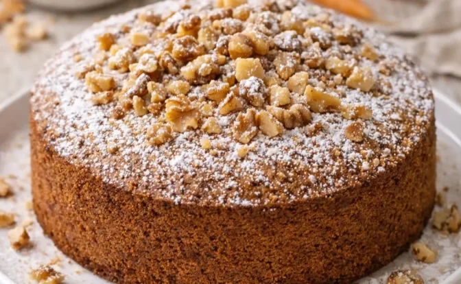 BIZCOCHO de MANTEQUILLA con ZANAHORIA y NUECes