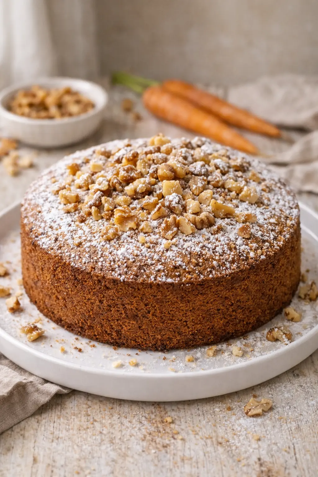 BIZCOCHO de MANTEQUILLA con ZANAHORIA y NUECes
