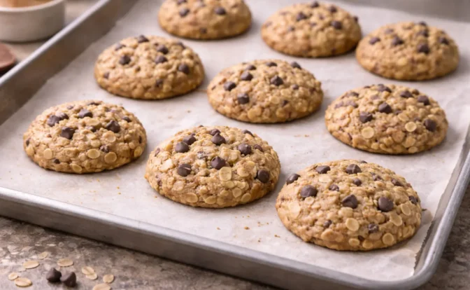 galletas avena platano y chips chocolate receta
