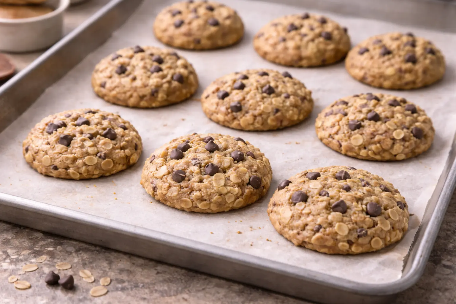 galletas avena platano y chips chocolate receta