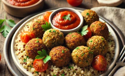 receta de albondigas veganas de quinoa y champinones